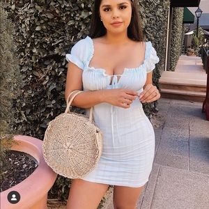 Baby blue mini dress